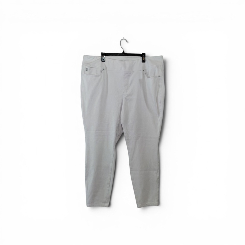 Believe in Your Own Beauty Belle Kim‎ Gravel White Pull On Pants 26W Stretch